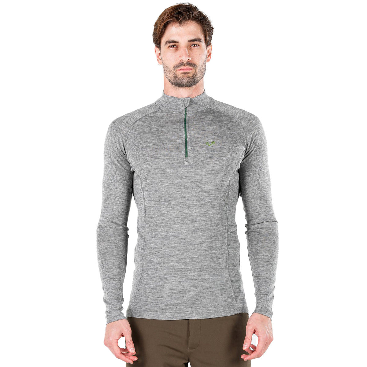 Outdoor MĂ€nner Shirt in grau und Zip