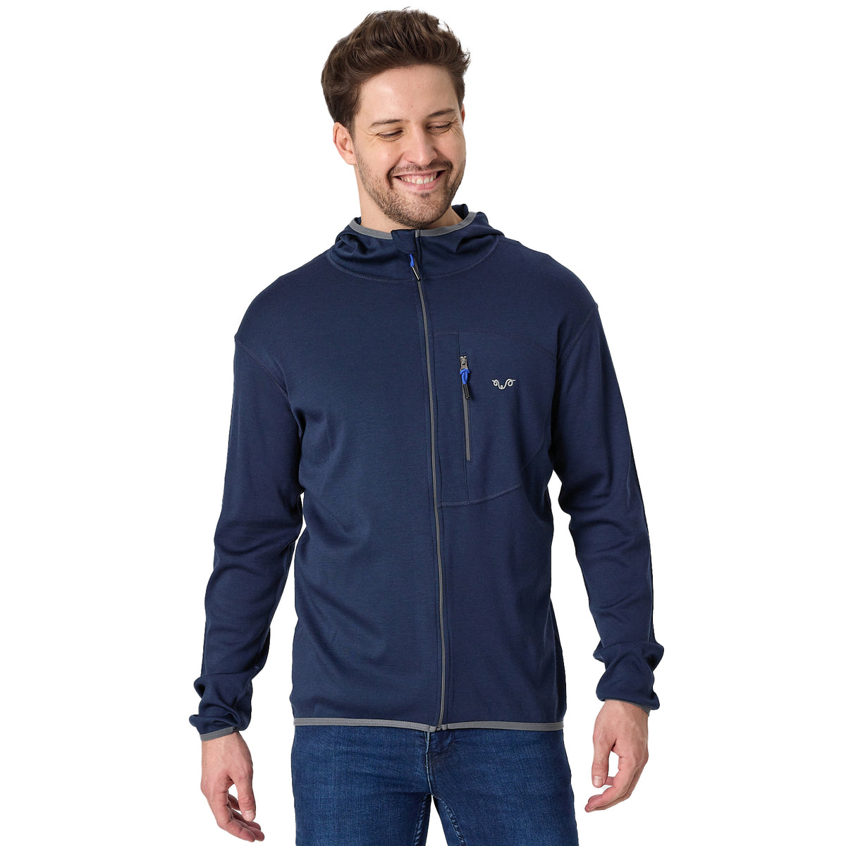 Hoodie - MAESTRO - 100% Merinowolle (Zip)