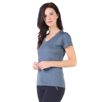 Merinoshirt aus Merinowolle in grau
