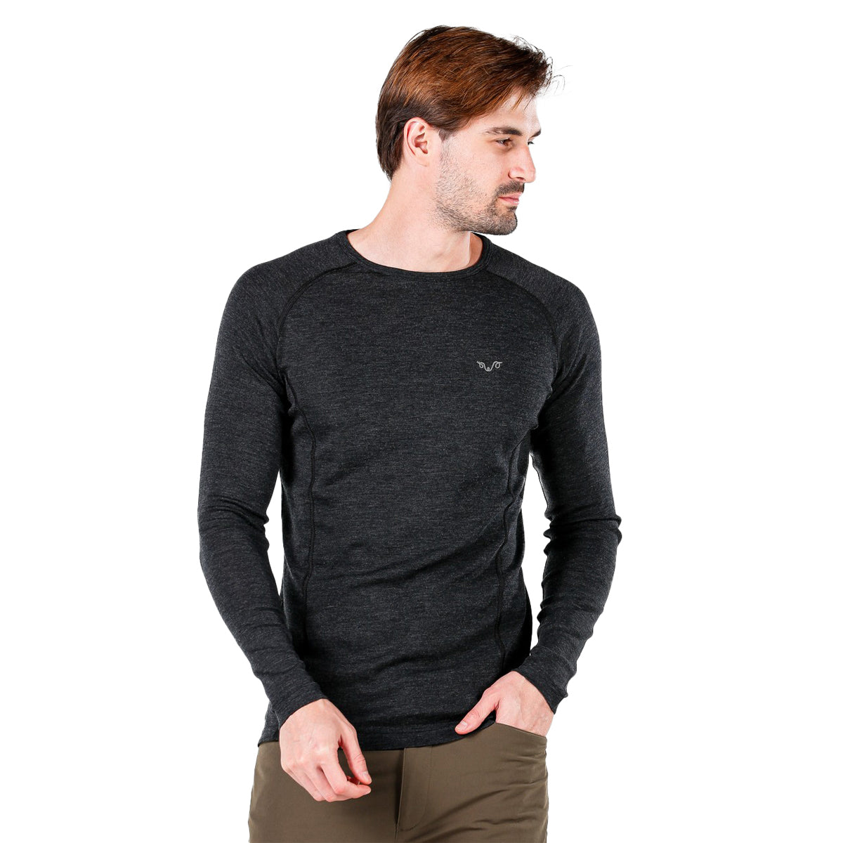 Funktionsshirt mit langen Ärmeln in anthrazit