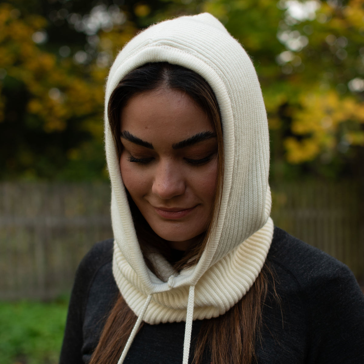 Kapuzenschal Balaclava - Fjara -  100% Merinowolle