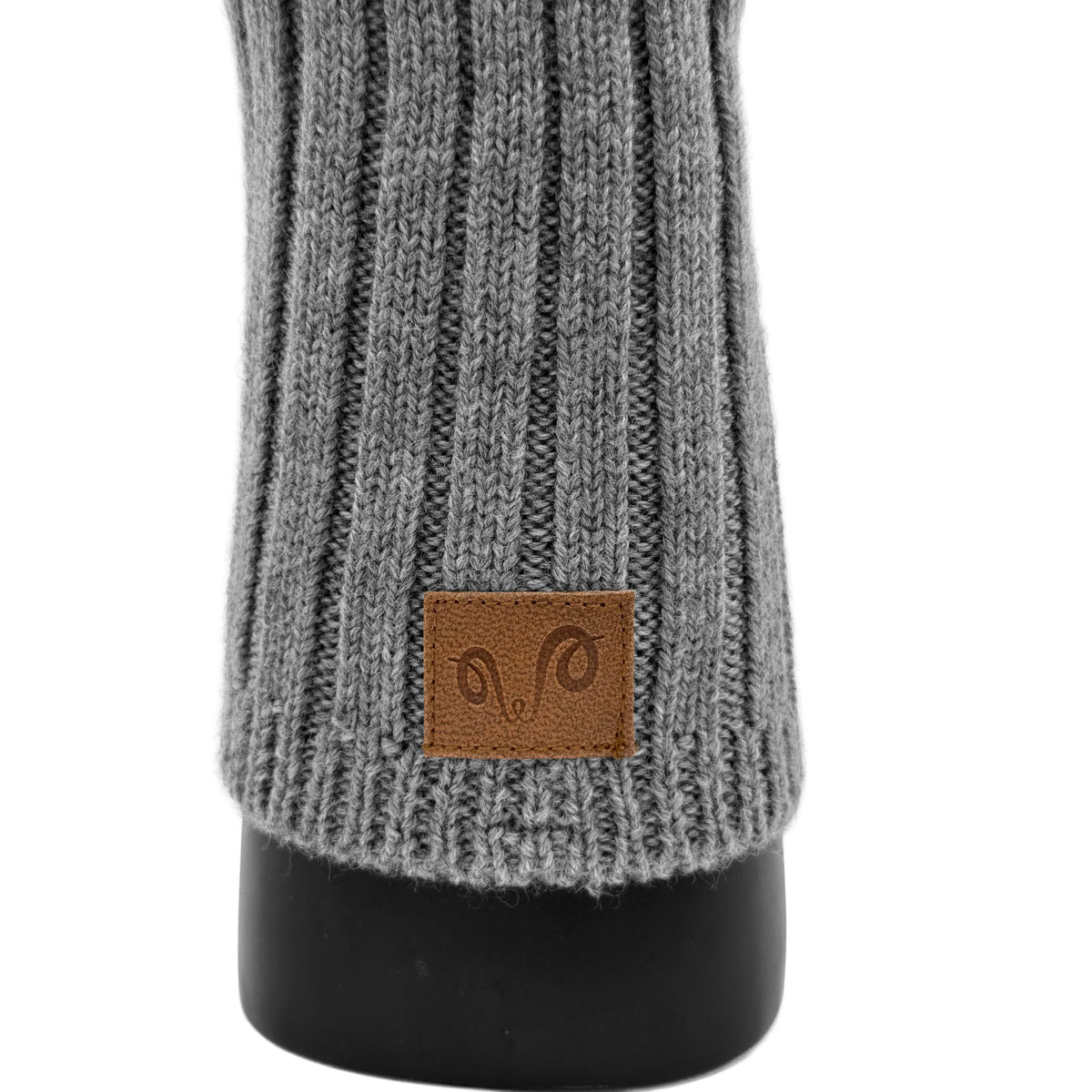 Handwärmer mit Woolona Logo aus Merinowolle