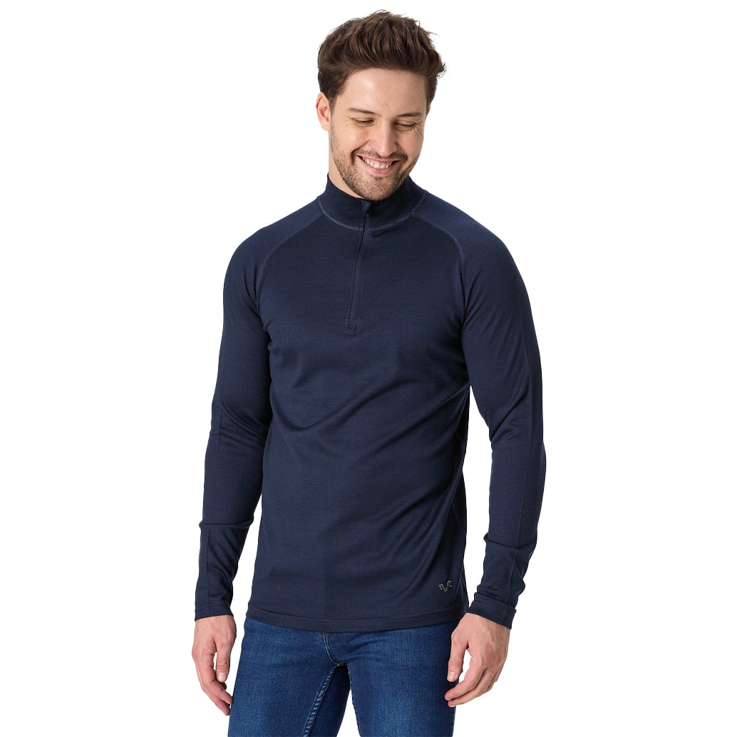 Merino 250 Pullover 1/4 Zip Herren - BORA - 100% Merinowolle