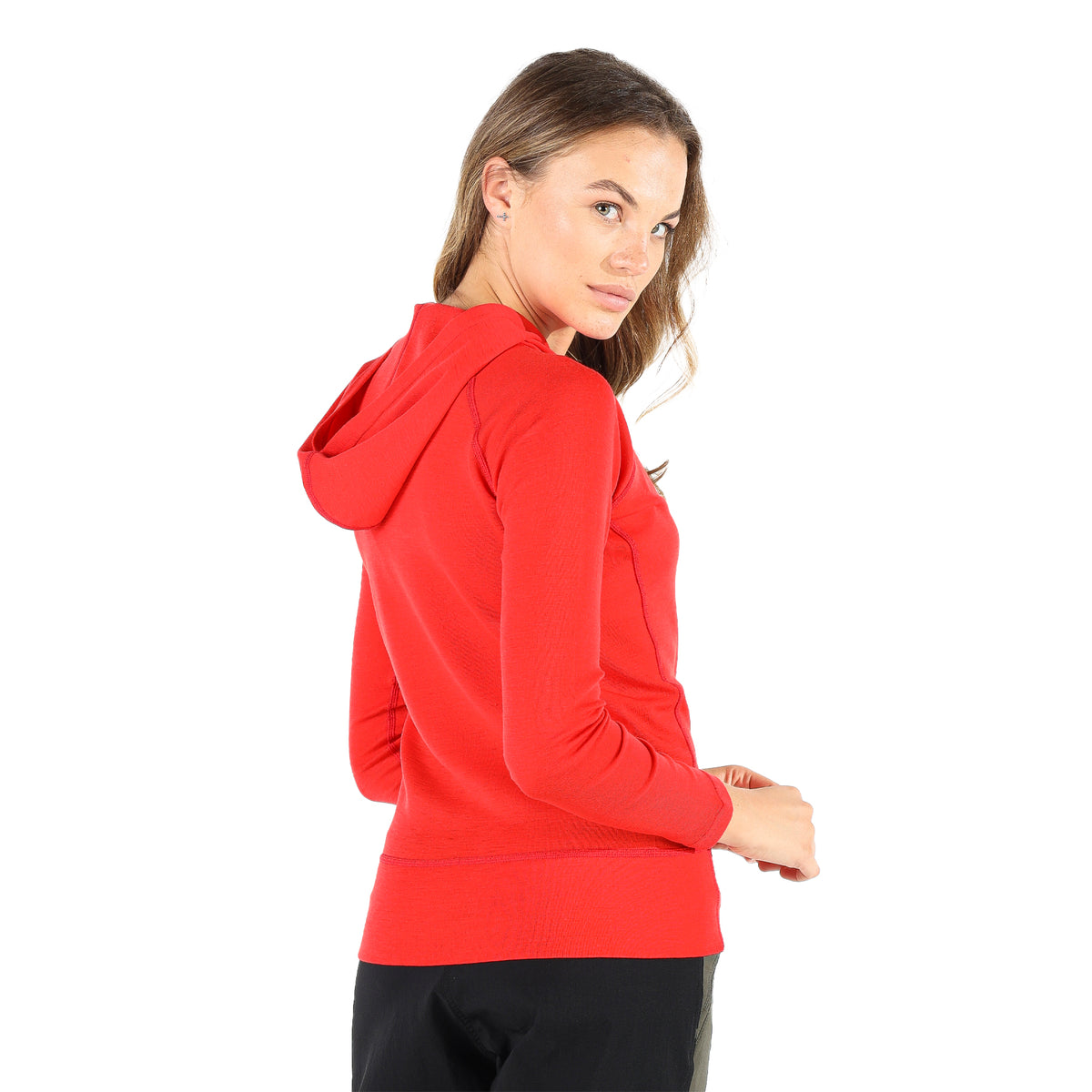 Merino Hoodie für Damen in der Farbe Rot