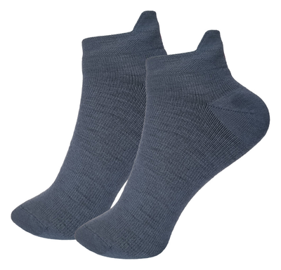 Sneakersocken aus Merinowolle in der Farbe grau