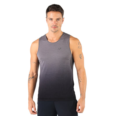 Tanktop merinowolle mit grau schwarzen Farbverlauf