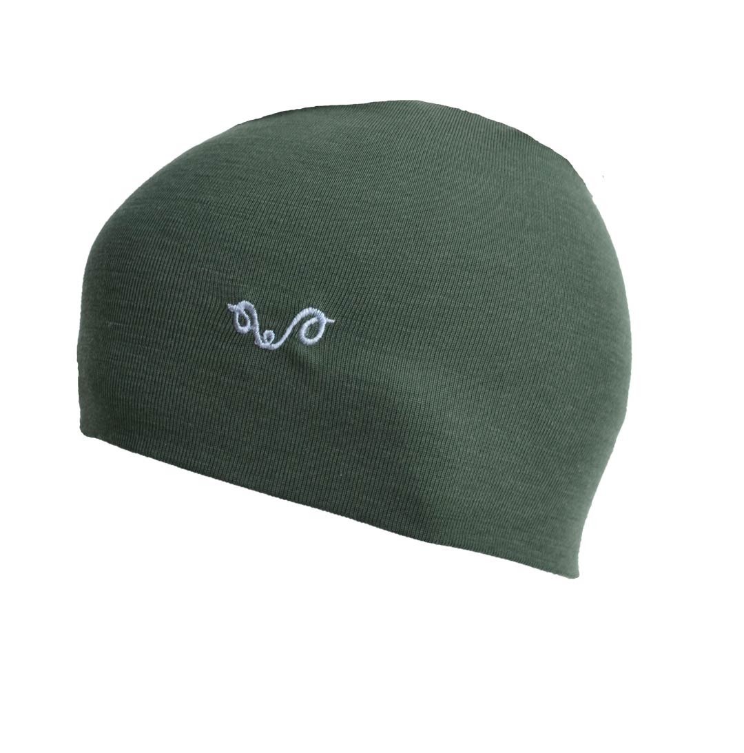 Oliver Merino Beanie mit heller Logo Naht