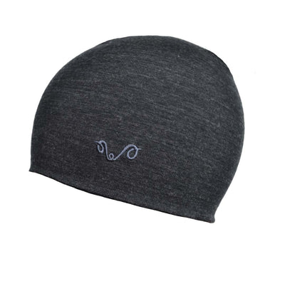 Anthrazitfarbener Beanie mit Logo Stitching