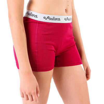 Boxershorts aus Merinowolle für Damen in der Farbe Pink