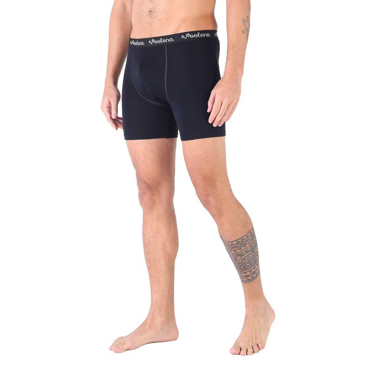 Boxershort aus reiner Merinowolle in schwarz